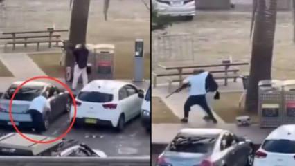 Avustralya'da kara pazar! Saldırganın &uuml;zerine atlayan kahraman adam kameralara yansıdı