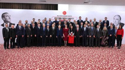 Bah&ccedil;eli, parti b&uuml;nyesindeki enstit&uuml;lerin temsilcileriyle bir araya geldi