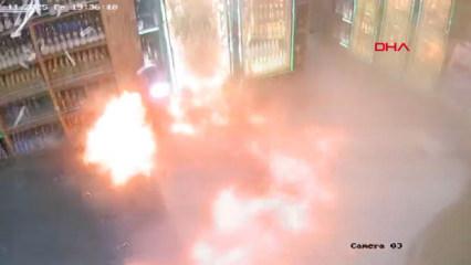 Diyarbakır'da markete el bombası atılma anı kamerada