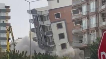 Gaziantep&rsquo;te 7 katlı bina korna sesiyle yerle bir oldu