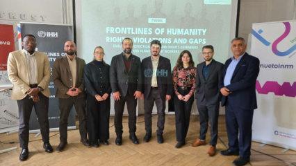 İHH&rsquo;dan Cenevre&rsquo;deki Birleşmiş Milletler Genel Merkez Binası &ouml;n&uuml;nde basın a&ccedil;ıklaması