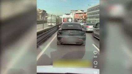 İki ambulansın arasına girip yol vermeyen ara&ccedil; s&uuml;r&uuml;c&uuml;s&uuml; yakalandı