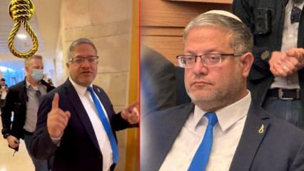 İsrailli bakandan tarihe ge&ccedil;en skandal! Yağlı urgan rozeti taktı! Mecliste al&ccedil;ak oylama