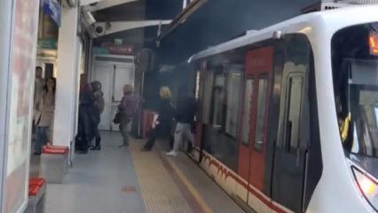 İzmir'de korkutan anlar: Metro vagonu raydan çıktı!