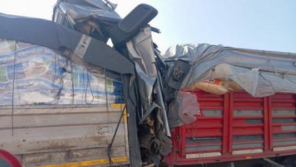 Konya&rsquo;da 4 tır zincirleme kazaya karıştı: 1 &ouml;l&uuml;, 2 yaralı