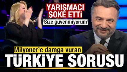Milyoner'e damga vuran 'T&uuml;rkiye' sorusu! Yarışmacı şoke etti