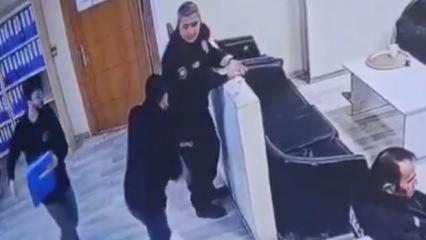 Polis merkezinde şoke eden anlar: Bekçinin silahını almaya kalktı
