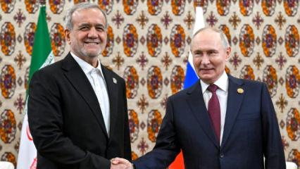 Putin ile İran Cumhurbaşkanı Pezeşkiyan, Türkmenistan’da görüştü
