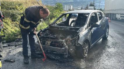 Samsunsporlu Musaba, ölümden döndü! Kullandığı araba alevler içinde kaldı