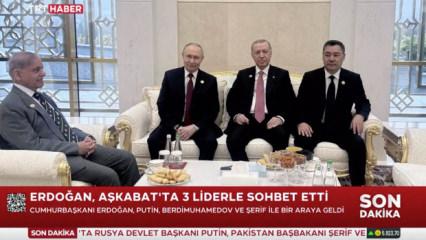 SON DAKİKA: Erdoğan, Putin ile Türkmenistan'da bir araya geldi!