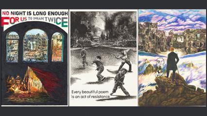 S&uuml;rg&uuml;ndeki zeytin ağacına posterler