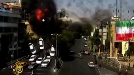 Al Jazeera, İsrail'in Tahran'ı vurduğu anların g&ouml;r&uuml;nt&uuml;lerini yayınladı