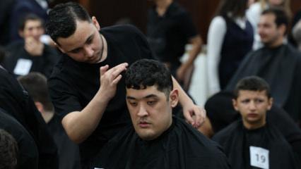 Bağcılar&rsquo;da d&uuml;nyanın en iyi kuaf&ouml;rleri engelliler i&ccedil;in yarıştı