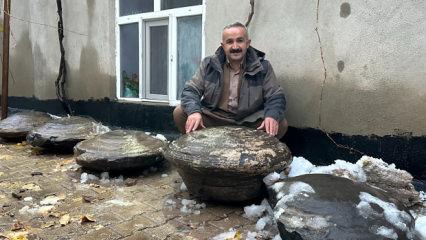 Hakkari'de ilgin&ccedil; keşif: 200 kilogram ağırlığındaki cisimlerin ne olduğu &ccedil;&ouml;z&uuml;lemiyor