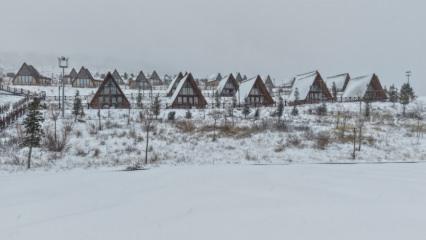 En ekonomik kayak merkezleri arasında! Beyaz &ouml;rt&uuml;yle kaplandı                      