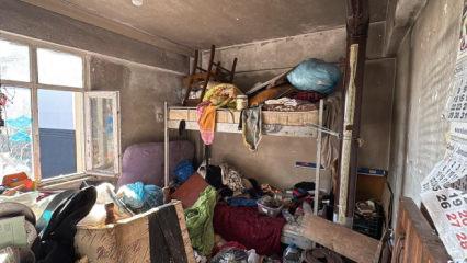 Akılalmaz g&ouml;r&uuml;nt&uuml;! Eve giren ekipler şoke oldu