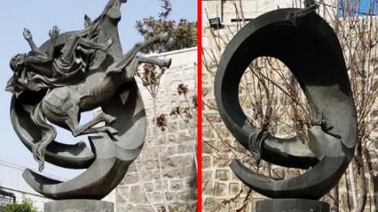 Papa'nın hediye ettiği heykel &ccedil;alındı