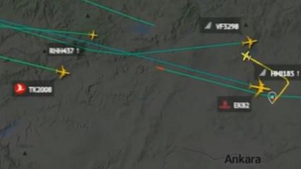 Ankara&rsquo;da d&uuml;şen u&ccedil;ağın radar g&ouml;r&uuml;nt&uuml;leri ortaya &ccedil;ıktı