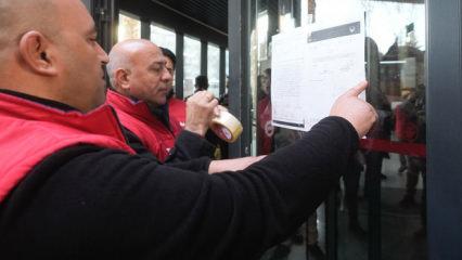 Bakırk&ouml;y Belediyesi'nde anlaşma sağlanamadı, iş&ccedil;iler grev kararını kapıya astı