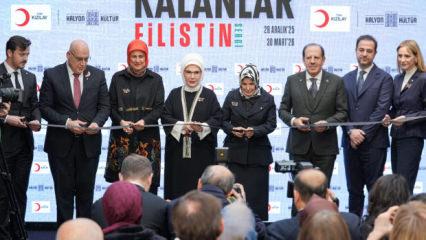 Emine Erdoğan: Filistin'de tek bir &ccedil;i&ccedil;ek bile solsa mutlaka sanata konu olmalıdır