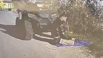 İşgalci Yahudi'den al&ccedil;ak hareket! Aracını namaz kılan Filistinlinin &uuml;zerine s&uuml;rd&uuml;