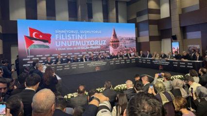 1 Ocak'ta Galata K&ouml;pr&uuml;s&uuml;'nde d&uuml;zenlenecek Filistin eylemi i&ccedil;in ortak &ccedil;ağrı