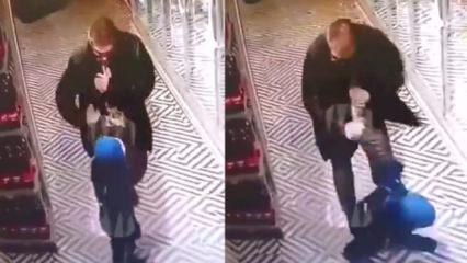 Rusya'da vicdansız adam k&uuml;&ccedil;&uuml;k &ccedil;ocuğu yumrukla yere serdi, adamın sonu ibretlik oldu