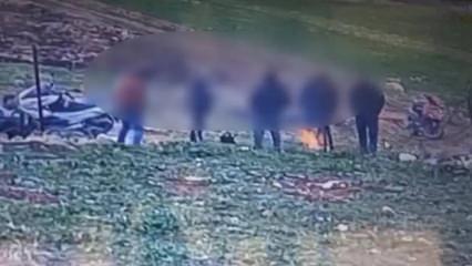 Uyuşturucu kullandığı iddia edilen 6 kişinin yere yığıldığı anlar g&uuml;venlik kamerasında