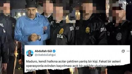 Abdullah G&uuml;l&rsquo;den ikircikli tavır... ABD&rsquo;nin ka&ccedil;ırdığı Maduro&rsquo;yu eleştirdi