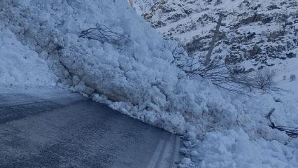 AFAD uyarmıştı! Hakkari-&Ccedil;ukurca kara yoluna &ccedil;ığ d&uuml;şt&uuml;