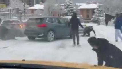 Bursa'da korku dolu anlar: Kayan ara&ccedil; vatandaşların arasına daldı