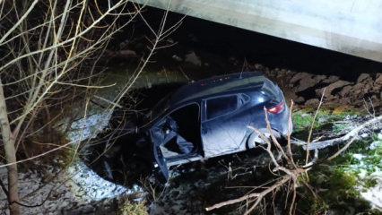 Bursa'da otomobil dereye d&uuml;şt&uuml;: 1 yaralı