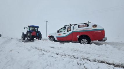 Diyarbakır'da yeni doğum yapan anneyi hastaneye UMKE ekipleri yetiştirdi