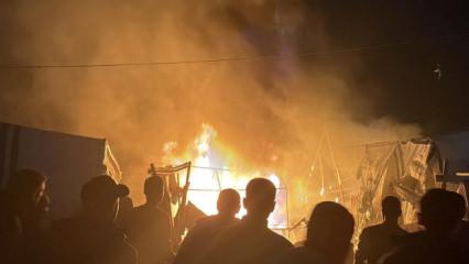 Gazze'de &ccedil;adırda &ccedil;ıkan yangın anne ve &ccedil;ocuğunu hayattan kopardı