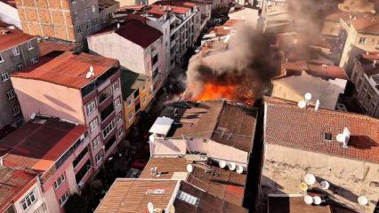 K&uuml;&ccedil;&uuml;k&ccedil;ekmece'de 3 katlı binada yangın &ccedil;ıktı! Ekipler sevk edildi