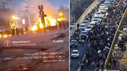 MOSSAD'dan İran'daki protestolara destek: Sahada sizinleyiz