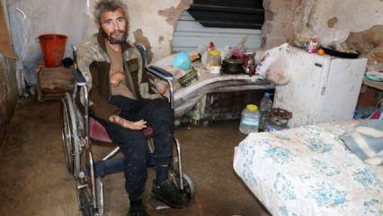 Muşambayla &ccedil;evrili alanda yaşam m&uuml;cadelesi veren engelliden g&uuml;zel haber