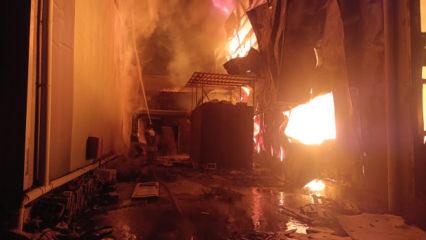 S&uuml;nger deposu alevlere teslim oldu