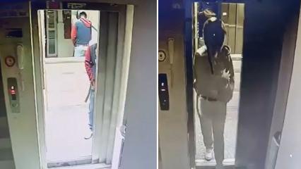 Asans&ouml;re idrarını yapıp &ccedil;atıdaki kuşları &ccedil;alan hırsız kamerada