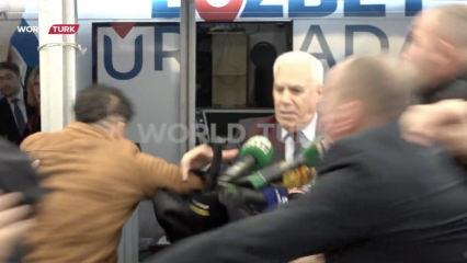 Bursa B&uuml;y&uuml;kşehir Belediye Başkanı Bozbey&rsquo;e saldırının en net g&ouml;r&uuml;nt&uuml;s&uuml; ortaya &ccedil;ıktı