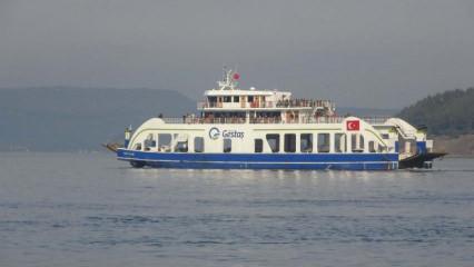 G&ouml;k&ccedil;eada ve Bozcaada feribot seferlerine fırtına engeli