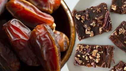 Lezzet bombası: &Ccedil;ikolatalı tahinli hurma bar tarifi