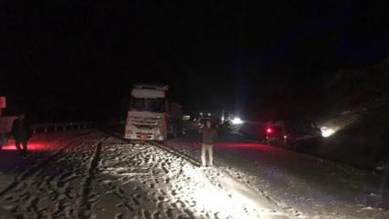 Malatya-Adıyaman kara yolu ulaşıma kapandı