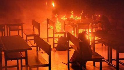 Alanya'da okulda korkutan yangın! Eğitime ara verildi