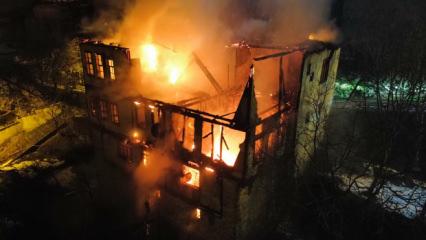Safranbolu'da 200 yıllık tarihi konak yandı