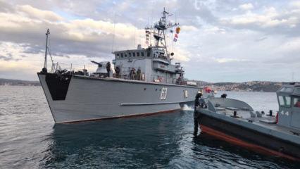 T&uuml;rkiye &ouml;nc&uuml;l&uuml;ğ&uuml;ndeki mayın avlama filosu Karadeniz'e a&ccedil;ıldı