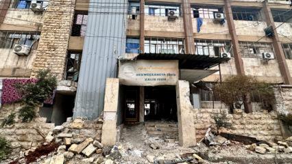 YPG/SDG'nin Halep'te karargaha &ccedil;evirdiği hastane g&ouml;r&uuml;nt&uuml;lendi