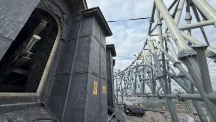 Ayasofya'da restorasyon sırası kubbelerde