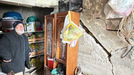 Bartın'da heyelan; 16 evin duvarlarında &ccedil;atlaklar oluştu