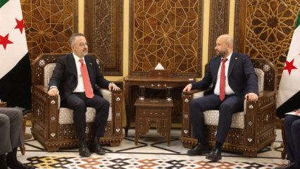 B&uuml;y&uuml;kel&ccedil;i Yılmaz'dan Suriye Acil Durum Bakanlığı'na ziyaret